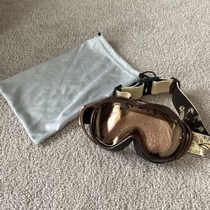 Smith Anthem ladies ski goggles in brown with dust bag. Suitable for s/m frame